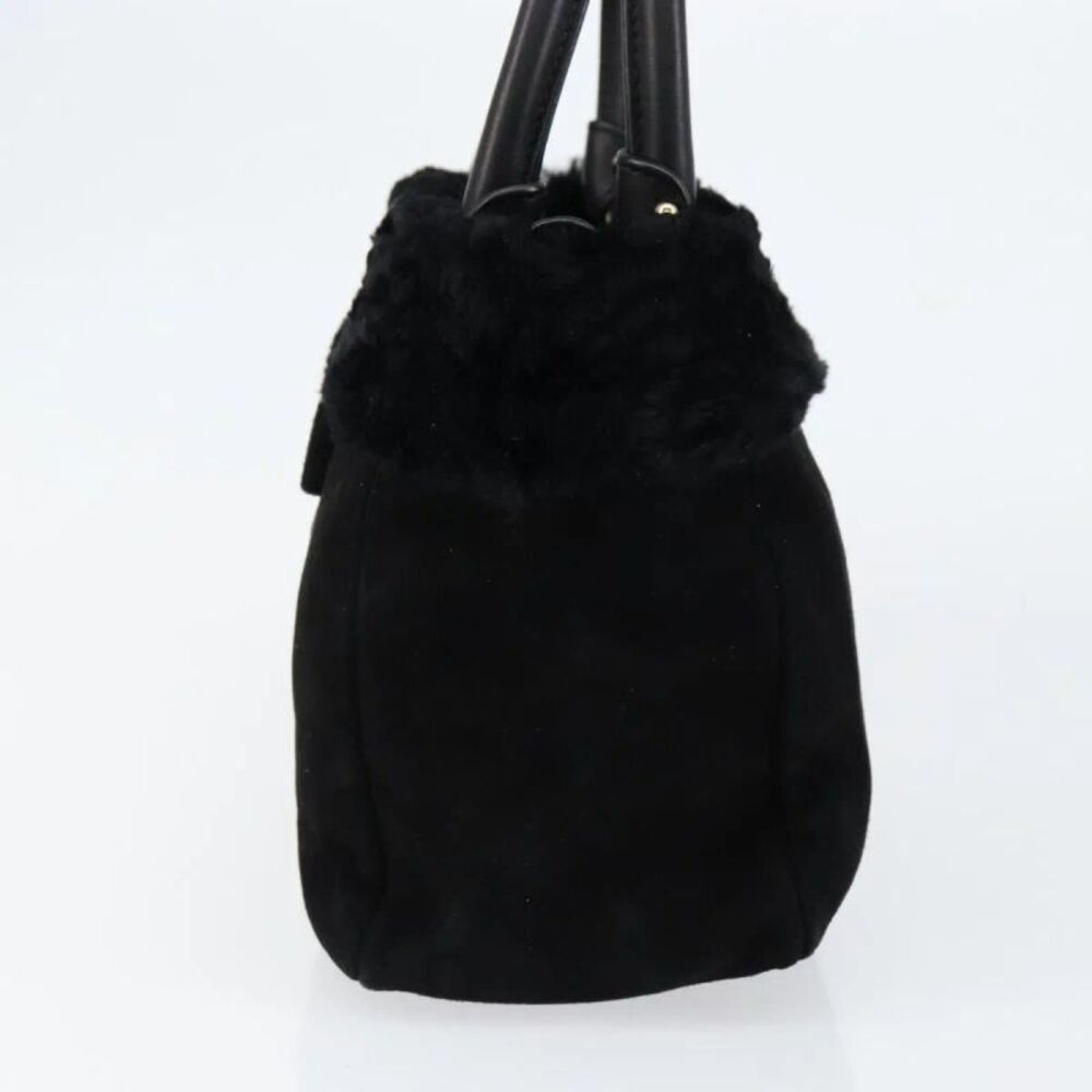 Salvatore Ferragamo Vala Suede Black Suede Handbag - Picture 3 of 16